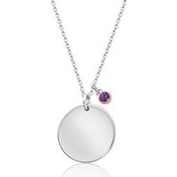 Clogau Celebration February Birthstone Pendant - Silver/Rose Gold/Purple