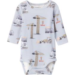 Name It Long Sleeved Romper - Zen Blue (13225588)