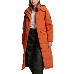 Superdry Everest Longline Puffer Coat - Pureed Pumpkin