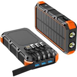 MTP Products Psooo M2 Wireless Solar Power Bank Orange