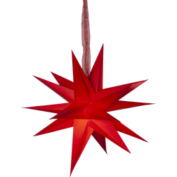 Star Trading December Red Julestjerne 45cm