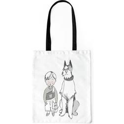 Bonamaison Printed Tote Bag - White
