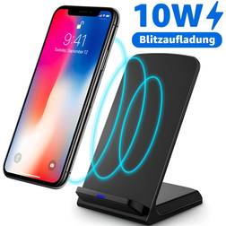 Retoo 10w wireless charger samsung iphone induktive ladegerät qi s22 s20 fe 13 12 reto Schwarz