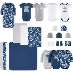 The Peanutshell Newborn Baby Layette Gift Set 23-piece - Camo Blue/Grey