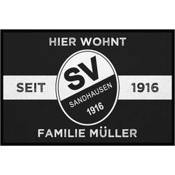 Svs Fanmatte Black/White Schwarz, Weiß 40 x 60cm