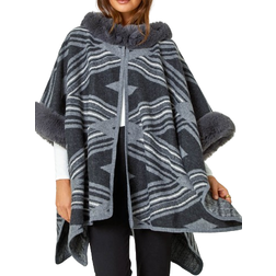 Roman Zig Zag Cape - Grey