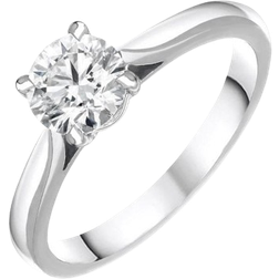 Round Brilliant Cut Solitaire Ring - Platinum/Diamond