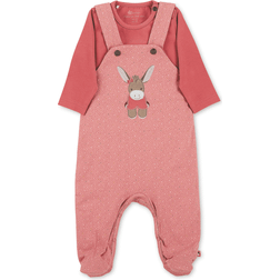 Sterntaler Emmily Jersey Romper Set - Light Red (2602107-814)