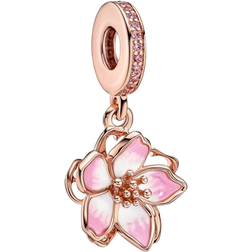 Pandora Cherry Blossom Dangle Charm - Rose Gold/Pink