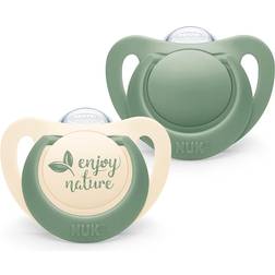 Nuk for Nature Silikonnappar Size 2 6-18 2 st