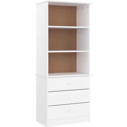 vidaXL Alta White Book Shelf 55.9"