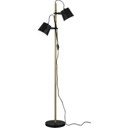 Aneta Espresso Black/Wood Bodenlampe 153cm