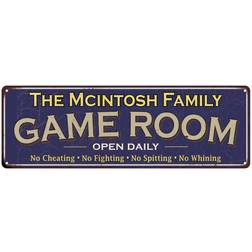 Chico Creek Signs The Mcintosh Family Gift Blue Wall Decor 18x6"