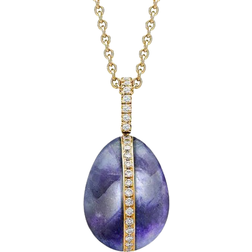 Faberge John Pendant - Gold/Blue/Diamond