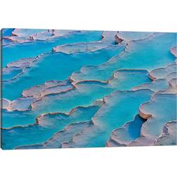 House of Hampton Travertine Terraces Of Pamukkale Blue Framed Art 30.5x20.3cm