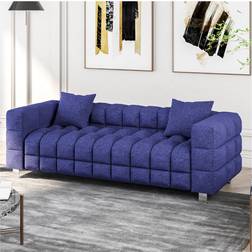 Bed Bath & Beyond Upholstered Blue Sofa 81.9" 3 Seater