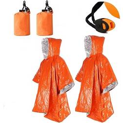 Ninth C Emergency Blanket Poncho 2pcs