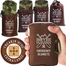 Don't Die In The Woods Emergency Blankets 4-Pack