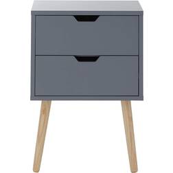 GFW Nyborg Dark Grey Bedside Table 30x40cm