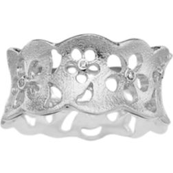 Blossom Copenhagen Blossom Floral Motif Ring - Silver/Transparent