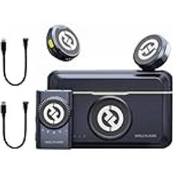 Hollyland Hollyland Lark M2 trådlös Lavalier-mikrofon 2TX 1RX kompatibel med kamera, iPhone, Android, PC, 305 m LOS-räckvidd, Hi-Fi-ljud, brusreducering, 40 timmars varaktighet, för Livestreaming