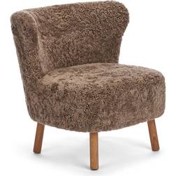 Natures Collection Emil Taupe Short Wool Armchair 82cm