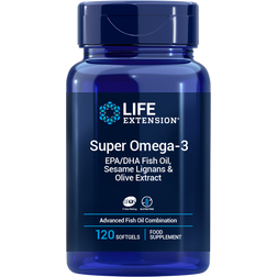 Life Extension Super Omega-3 Plus EPA/DHA fiskeolie sesamlignaner olivenekstrakt 120 stk