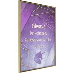 Wonda Be Yourself Purple/Gold Billede 20x30cm