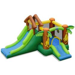 Costway Kids Inflatable Jungle Bounce House Castle including Bag without Blower