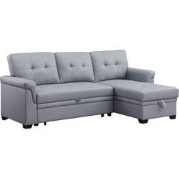 Lilola Home Lexi Gray Sofa 83.5"