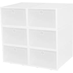 Newhome 6-Drawer Bin White Shoe Rack