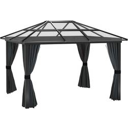 OutSunny 3 3.6m Aluminium Hardtop Gazebo Canopy