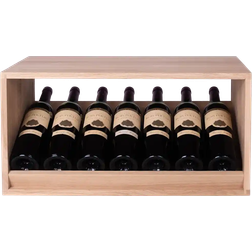 Caverack Half Andino 7 Bottles Oak Wine Rack 60x30cm