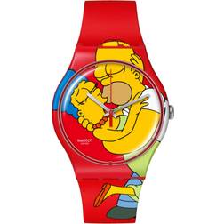 Swatch The Simpsons Collection Sweet Embrace Red Red Silicone SO29Z120
