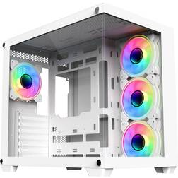 CiT Vision White Cube Tempered Glass Front Side Panels