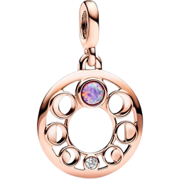 Pandora ME Lunar Phases Medallion Charm - Rose Gold/Opal/Transparent