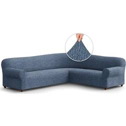 Mille Righe Collection Loose Sofa Cover Blue (399.5x96.5cm)