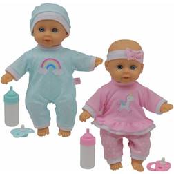 Happy Friend Twin Baby dolls 30cm