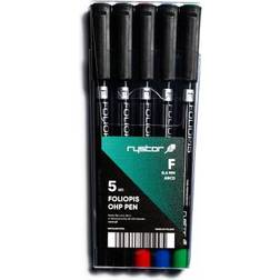 Rystor Foliopis Ohp Pen 0.4mm 5-pack