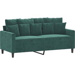 vidaXL Velvet Dark Green Sofá 158cm Sofá 2 Plazas