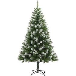 vidaXL Snow Hinge Green/White Weihnachtsbaum 150cm