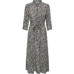 JdY Starr Printed Maxi Shirt Dress - Black