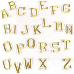 Shein 1set 26pcs Embroidered Patch Clothing Hat Accessory Diy Iron-On Fabric Patches With English Letters
