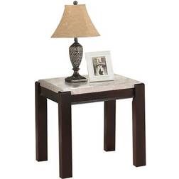 Homelegance Maynard Dark Cherry/White Small Table 24x22"