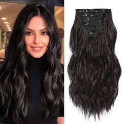 Fliace Clip in Hair Extension 20 inch Dark Brown 6-pack