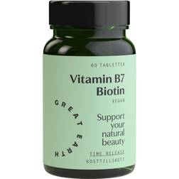 Great Earth Vitamin B7- Biotin 1000mcg 60 stk