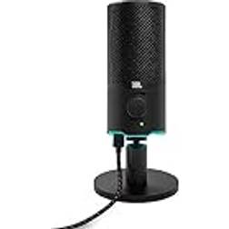 JBL Quantum Stream Mikrophon – USB-Mikrofon mit zweifachem Kondensator für Streaming, Aufnahmen und Spiele – Schwarz