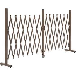 OutSunny Alloy Foldable Expanding Trellis Fence