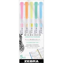 Zebra Mildliner Creative Marker 5pcs