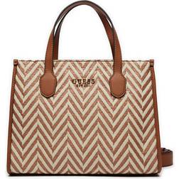 Guess Silvana Raffia Handbag Brown T/U